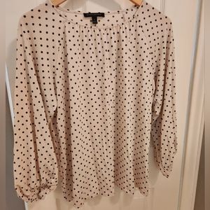 Banana Republic -- long sleeved,  polka dot blouse